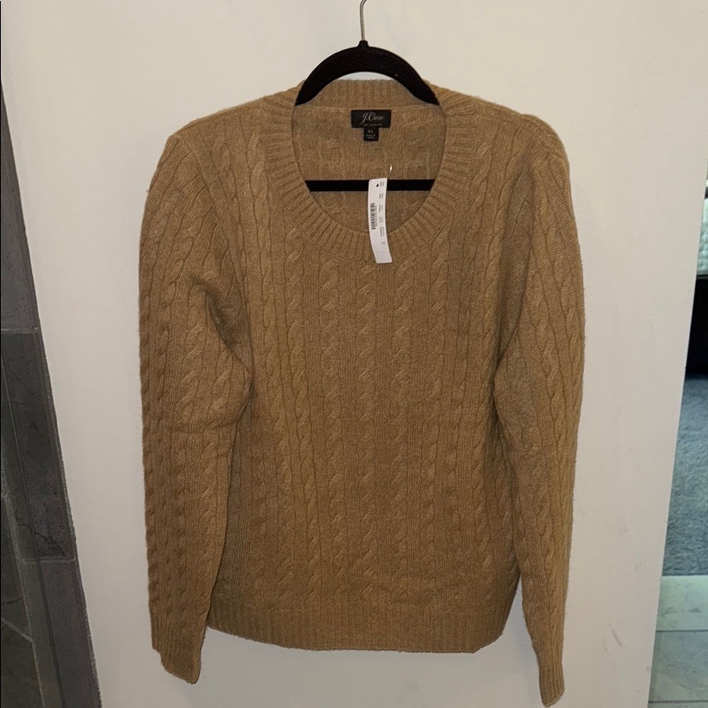 NWT J. Crew Cashmere Cable Sweater K4564
